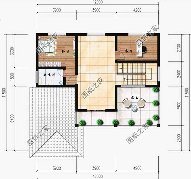 鄉(xiāng)村二層小洋樓設(shè)計(jì)，造型方正，層次多變，外觀豪華大氣