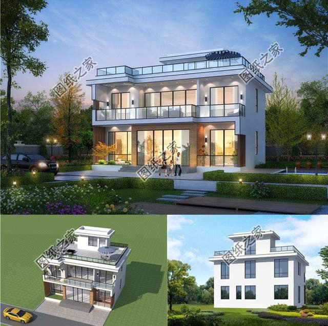 農村現(xiàn)代風格別墅設計，彰顯個性和特點，建完后朋友都問我圖紙