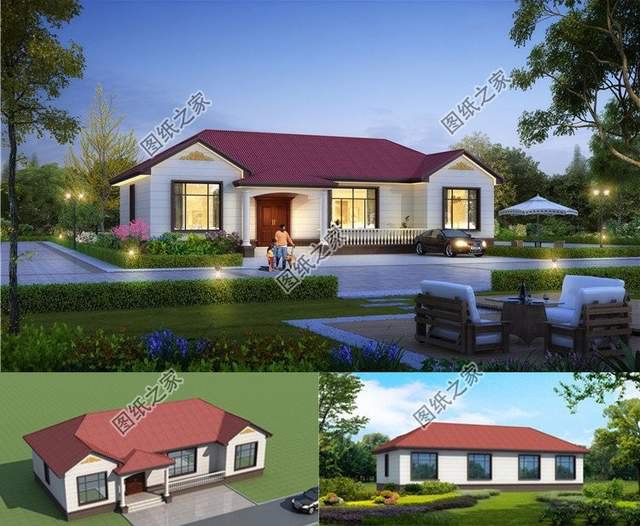 大開間一層別墅，不敢相信這個戶型的設計計，每平都被高效利用