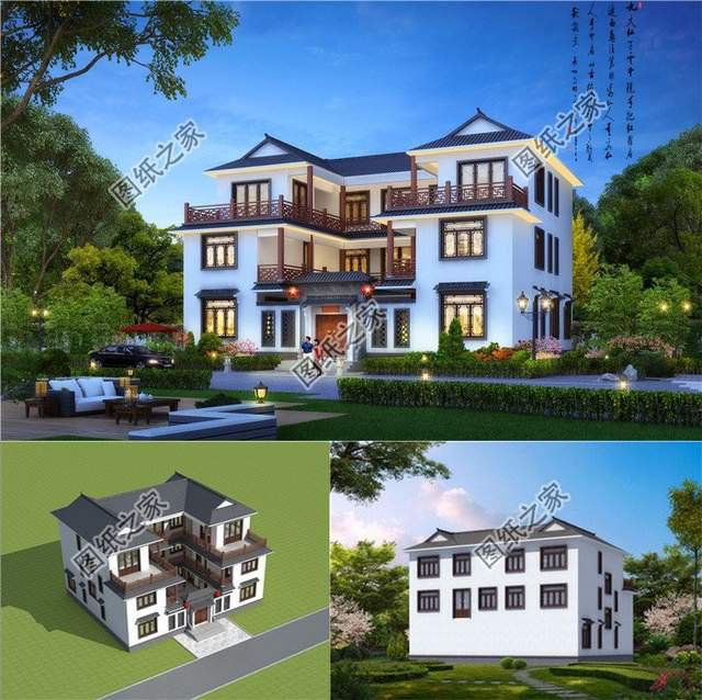 仿古別墅設(shè)計，震撼感撲面而來，顛覆您對農(nóng)村自建房的認知