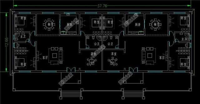 便宜雙拼別墅設(shè)計，造價實(shí)惠，起居互不打擾