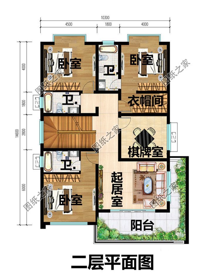 迷你四層別墅設計，平屋頂設計造價低，每一層功能齊全