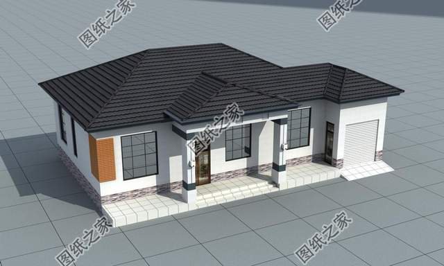 一層新中式帶車庫設計，打造精致居所，構造完美生活