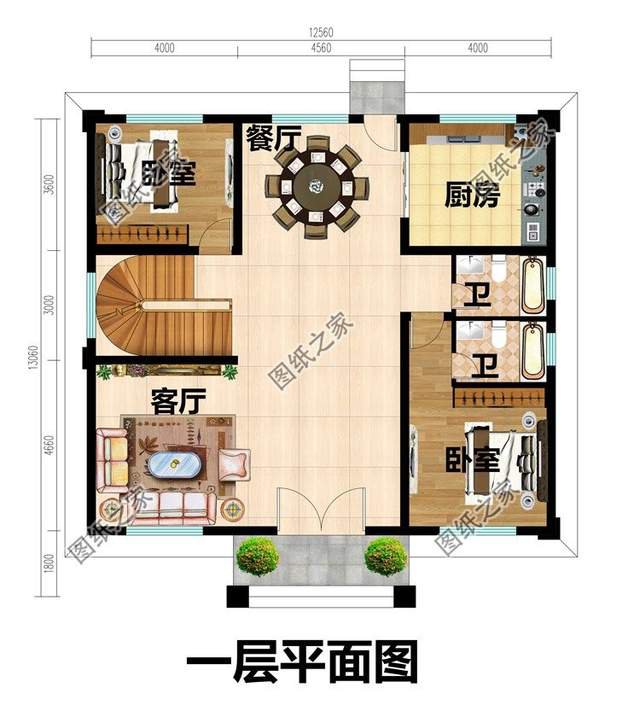 農(nóng)村別墅帶陽光房效果圖，沐浴在春風(fēng)陽光下，享受到陽光的溫暖