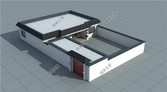 一層現(xiàn)代別墅，L型戶型，突出現(xiàn)代風(fēng)格特點，時尚前衛(wèi)