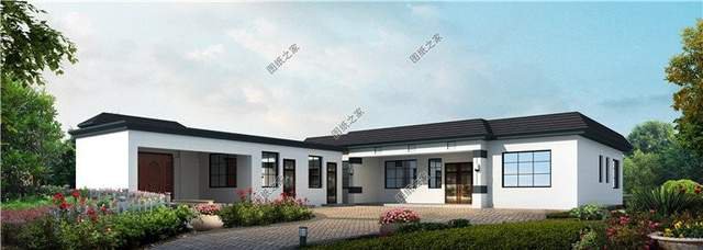 一層現(xiàn)代別墅，L型戶型，突出現(xiàn)代風(fēng)格特點，時尚前衛(wèi)