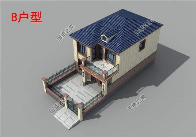 農(nóng)村磚混二層設計圖，有種復古感，歐式獨特的氛圍