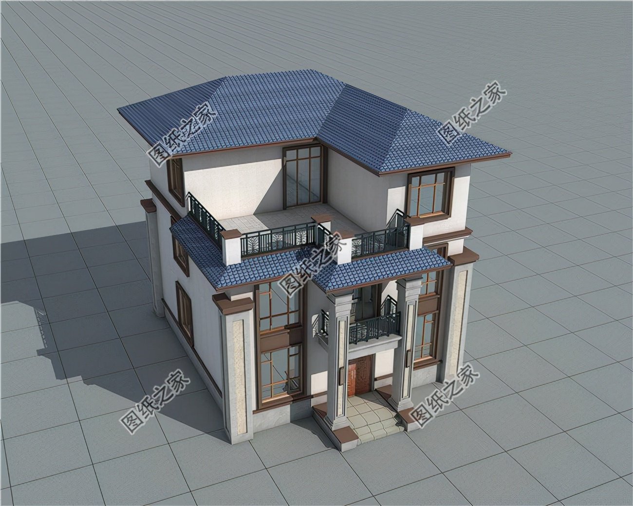 中式三層別墅，彌漫中式古韻，建好更為震撼