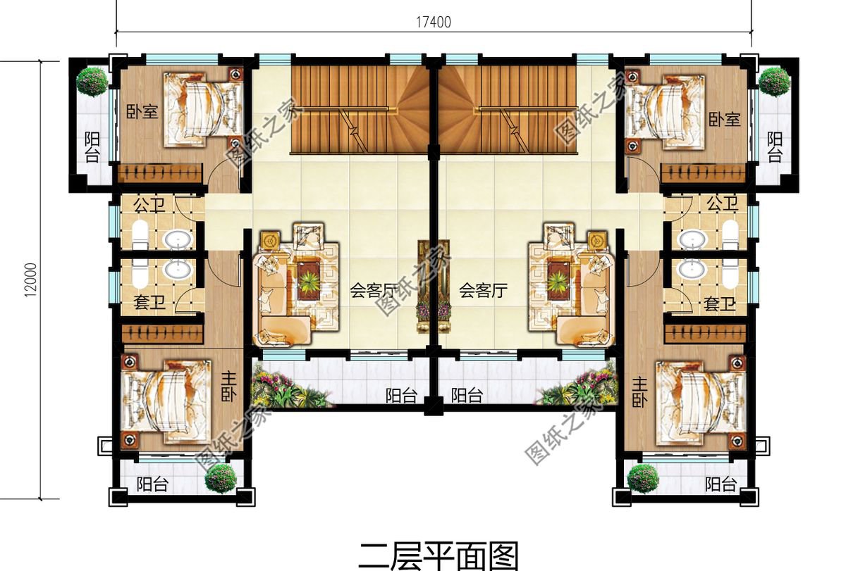 雙拼三層別墅，更加具有觀賞性，十分舒適增加幸福感