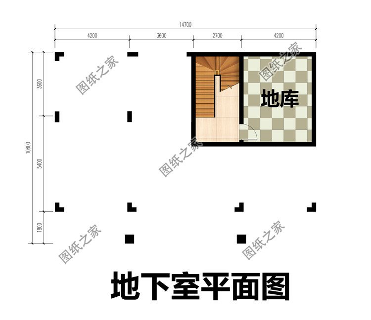 農(nóng)村兩層帶地下室別墅設(shè)計(jì)圖地下室