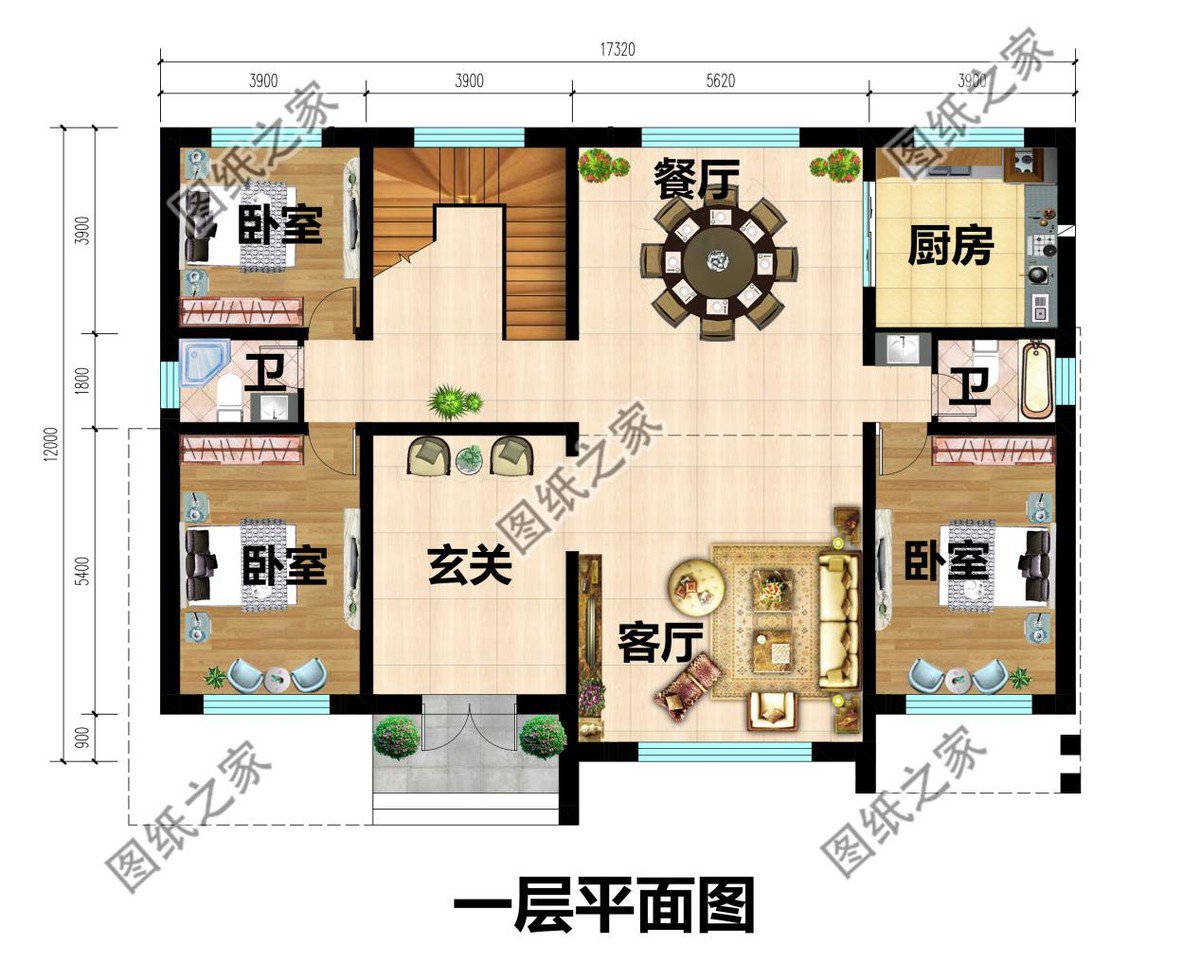 二層現(xiàn)代平屋頂別墅設(shè)計(jì)，大面積的露臺(tái)，居住會(huì)更舒適一些