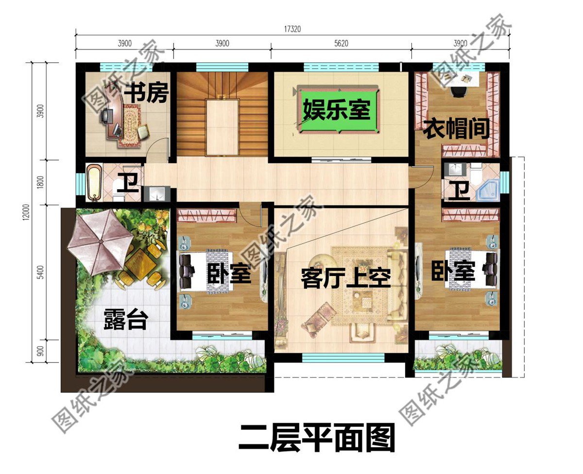 二層現(xiàn)代平屋頂別墅設(shè)計(jì)，大面積的露臺(tái)，居住會(huì)更舒適一些