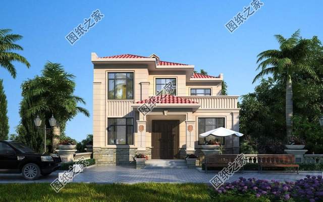 三開間二層別墅設(shè)計(jì)，時(shí)尚秀麗，大方舒適