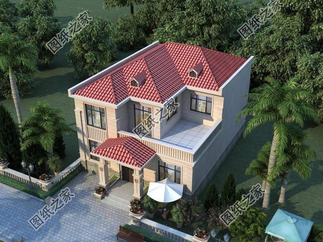 三開間二層別墅設(shè)計(jì)，時(shí)尚秀麗，大方舒適