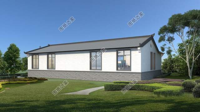 一層三合院農(nóng)村自建房，帶堂屋設(shè)計(jì)，超大互動(dòng)空間