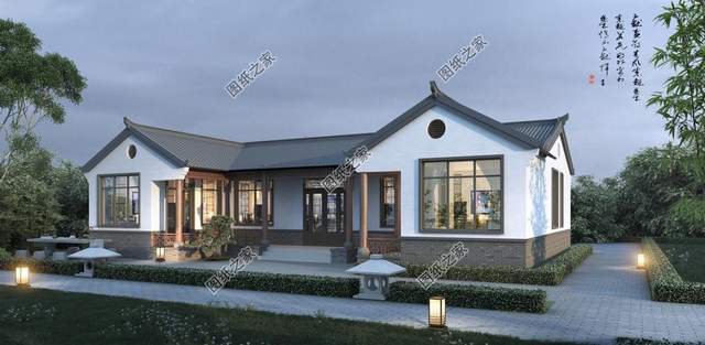 一層三合院農(nóng)村自建房，帶堂屋設(shè)計(jì)，超大互動(dòng)空間