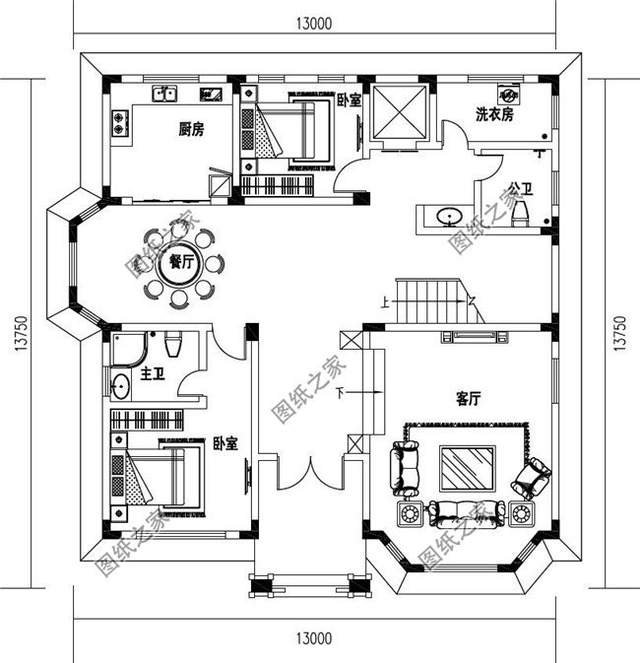 農(nóng)村雙層別墅設(shè)計(jì)，清新華麗，精益求精