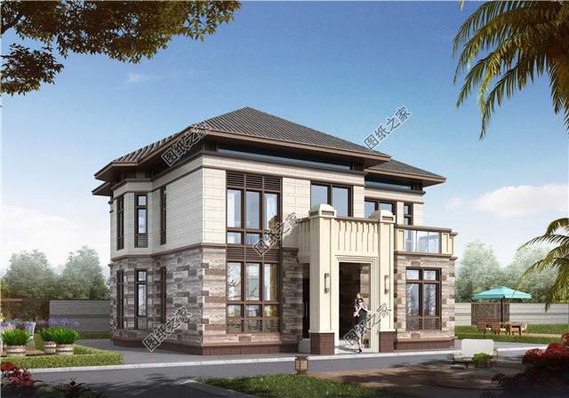 農(nóng)村雙層別墅設(shè)計(jì)，清新華麗，精益求精