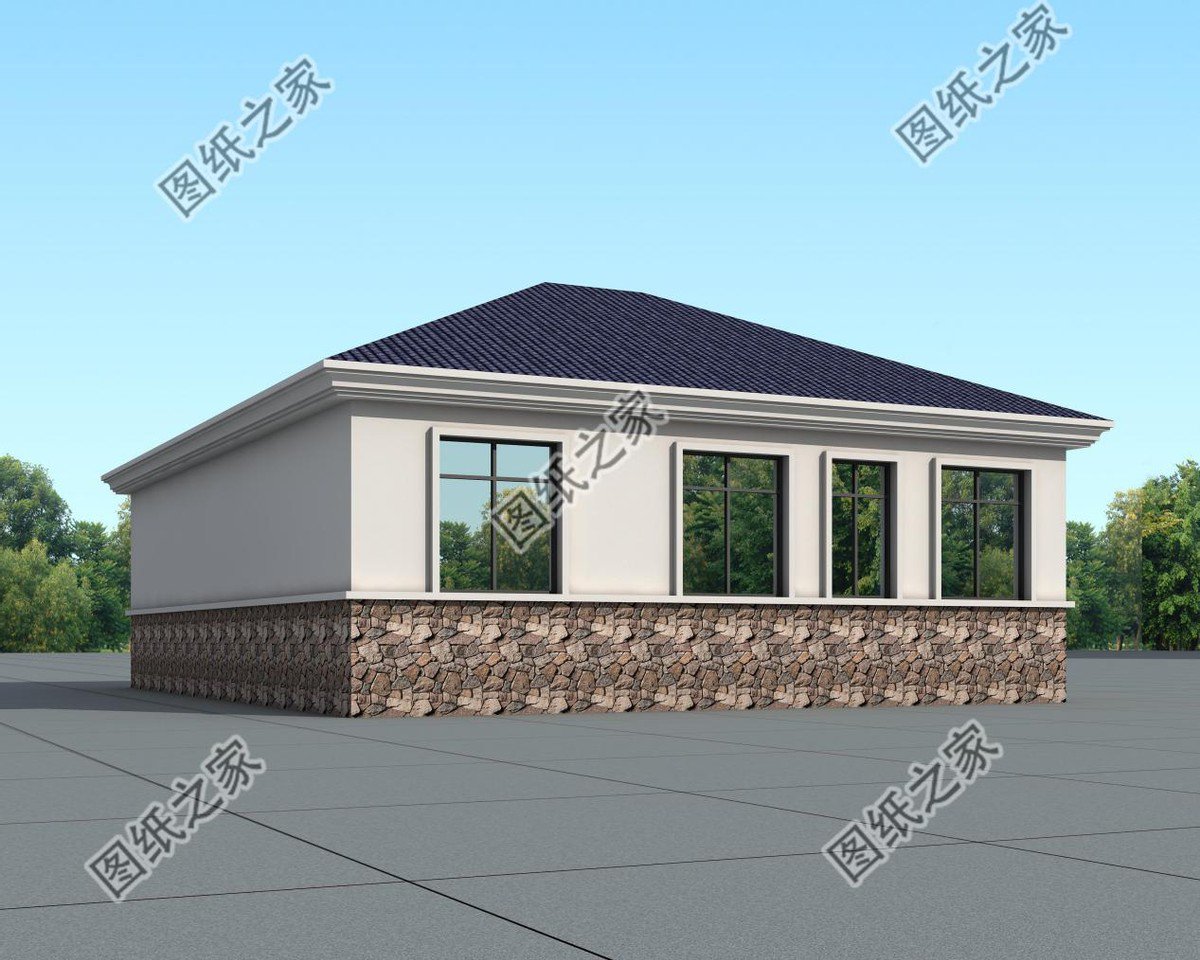 7字型農(nóng)村一層自建房，安詳歸家，給您田園享受