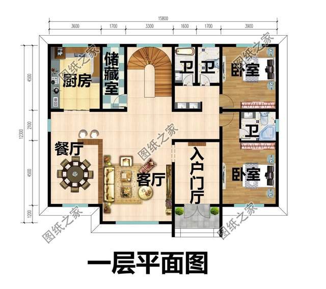 二層歐式農(nóng)村自建房設(shè)計，外觀造型唯美浪漫，白墻磚增添溫馨感
