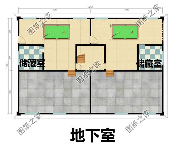 一層雙拼別墅設(shè)計圖，豐富的室內(nèi)空間配置，滿足您的生活起居