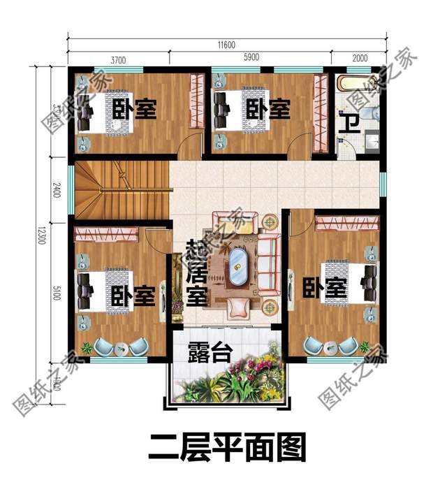 二層農(nóng)村別墅設(shè)計(jì)，帶閣樓帶車庫(kù)，性價(jià)比超高