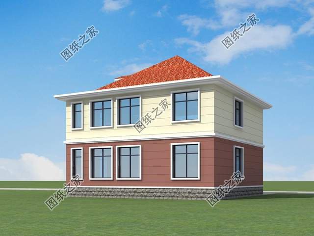 二層農(nóng)村別墅設(shè)計(jì)，帶閣樓帶車庫(kù)，性價(jià)比超高