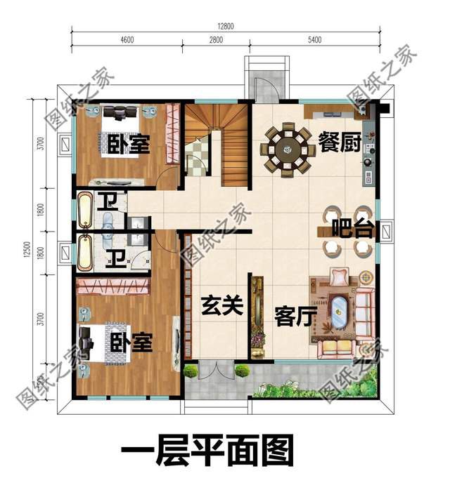 帶悶頂二層別墅設(shè)計，層次感十足，細節(jié)滿滿