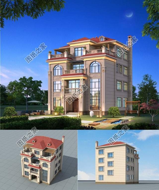 四層別墅設(shè)計(jì)圖，精雕細(xì)琢的高層設(shè)計(jì)展現(xiàn)霸氣側(cè)漏的氣勢(shì)