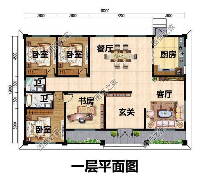 農(nóng)村一層別墅設(shè)計圖