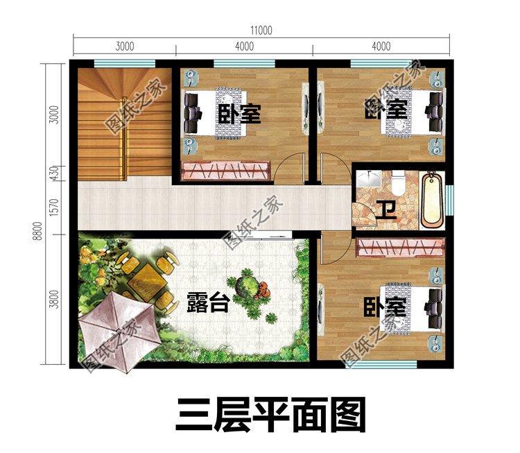11x9三層別墅房屋設(shè)計圖