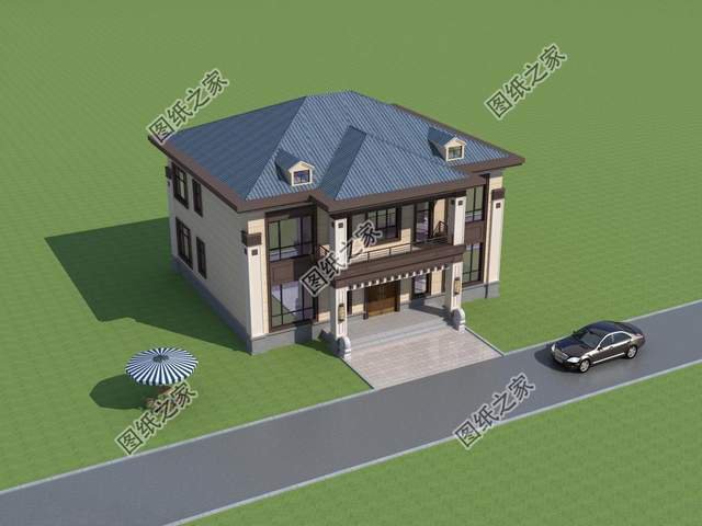 新中式二層別墅設計，樸素淡雅的設計風格，突出中式的沉靜氛圍