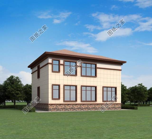 簡(jiǎn)約三開(kāi)間二層別墅，二樓小露臺(tái)，閑坐聊天好不愜意