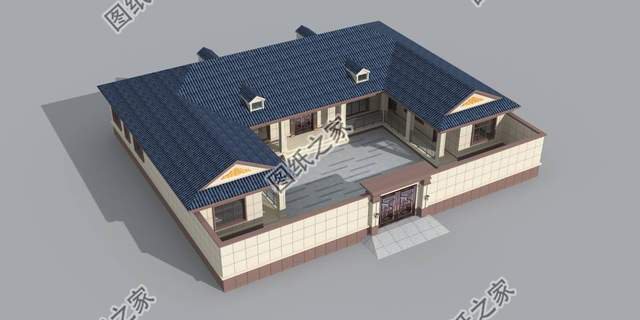 大戶(hù)型一層別墅帶庭院設(shè)計(jì)，他鄉(xiāng)縱有當(dāng)頭月，不及家鄉(xiāng)一盞燈