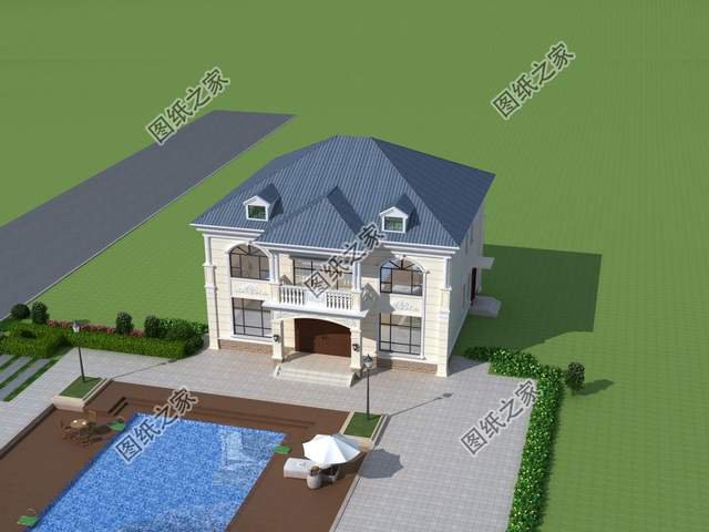 二層農(nóng)村自建房，白潔如畫(huà)，仿佛一棟小宮殿