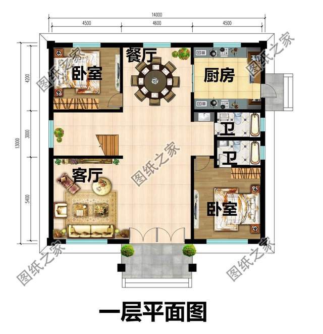 二層農(nóng)村自建房，白潔如畫(huà)，仿佛一棟小宮殿