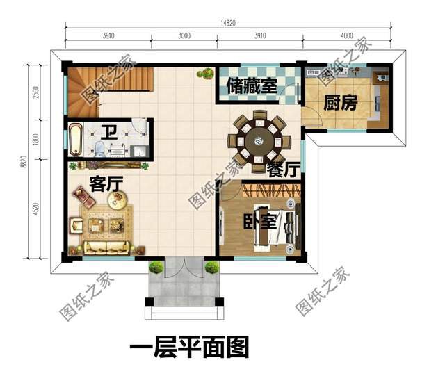 二層平屋頂別墅設(shè)計(jì)，屋頂花園非常寬敞，在這里休息肯定十分舒適