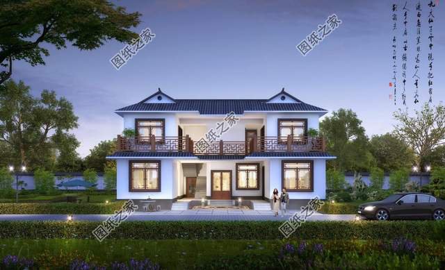 農(nóng)村二層三合院別墅設(shè)計(jì)，充滿家的感覺，居住更為舒適