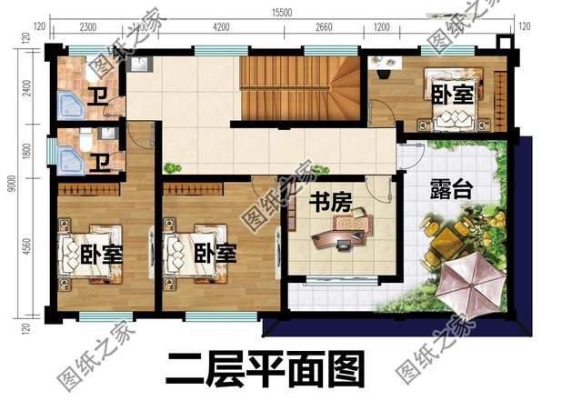 二層帶堂屋別墅設(shè)計圖，擺脫平凡無聊的生活，向往簡單自然的空間