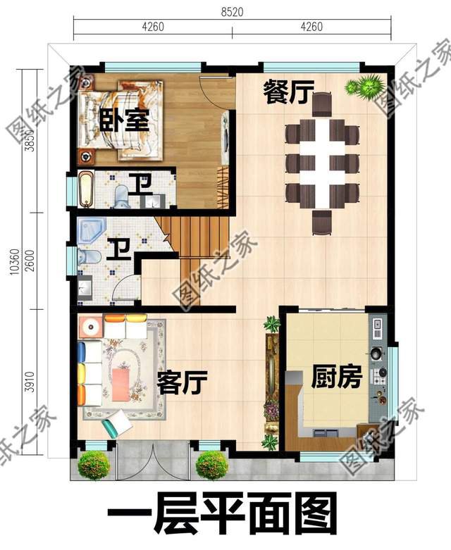 農(nóng)村二層小戶型自建房，設(shè)計(jì)精美美觀，小面積也能有舒適的感覺