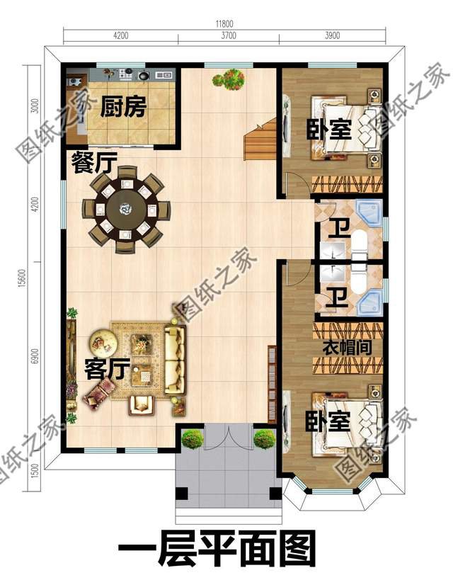 進深15米二層農(nóng)村自建房，不規(guī)則的外觀設(shè)計，看著充滿層次感