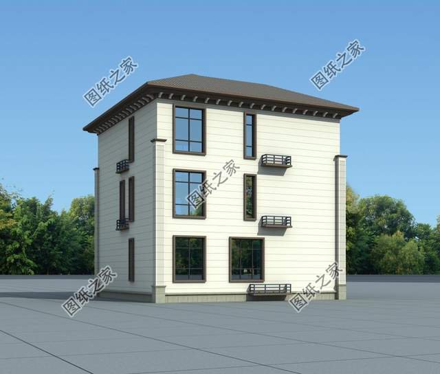 三層農(nóng)村自建房帶地下室設(shè)計(jì)，戶型更為通透，顯得空間寬敞大氣