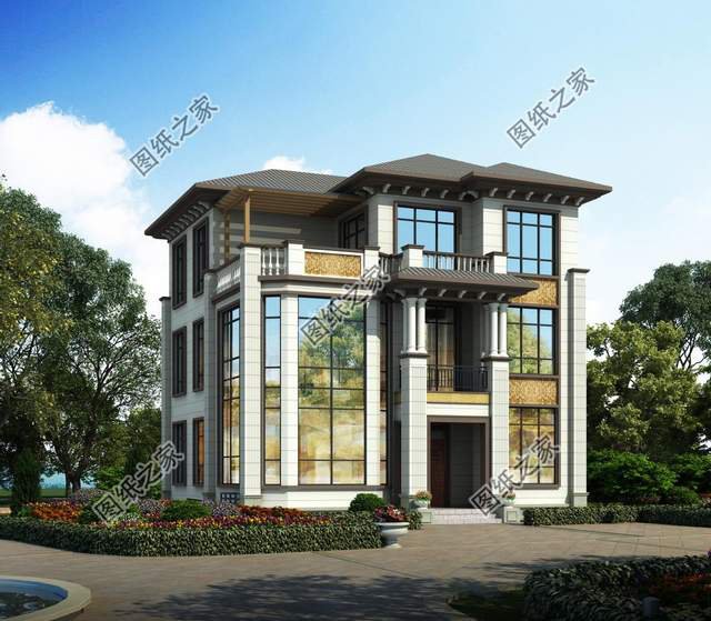 三層農(nóng)村自建房帶地下室設(shè)計(jì)，戶型更為通透，顯得空間寬敞大氣