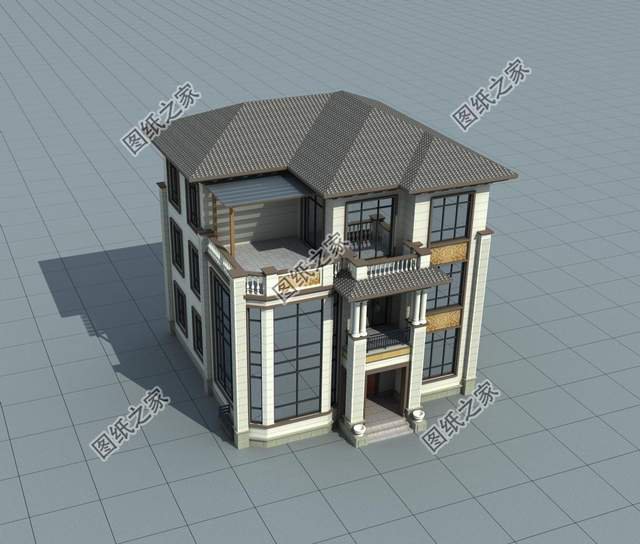 三層農(nóng)村自建房帶地下室設(shè)計(jì)，戶型更為通透，顯得空間寬敞大氣