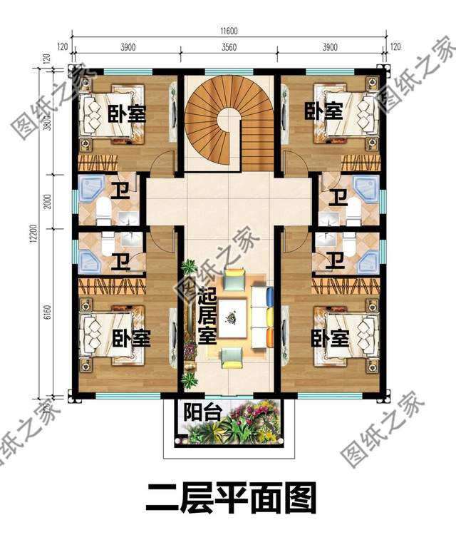 農(nóng)村歐式雙層自建房，帶有傳統(tǒng)歐式元素，適合喜愛歐式建筑的自建