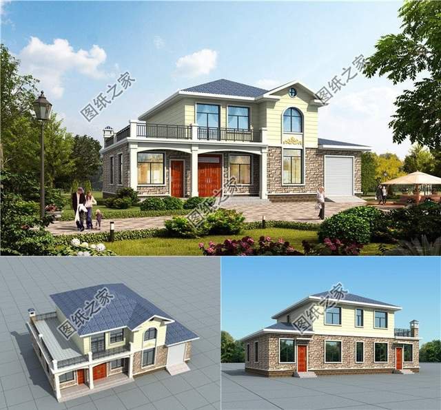 帶車(chē)庫(kù)的二層自建房，中國(guó)本土式住宅設(shè)計(jì)，符合國(guó)人的生活習(xí)慣