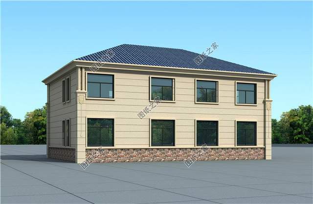 超大面寬二層別墅設(shè)計(jì)，氣派漂亮的外觀造型，私人的舒適空間