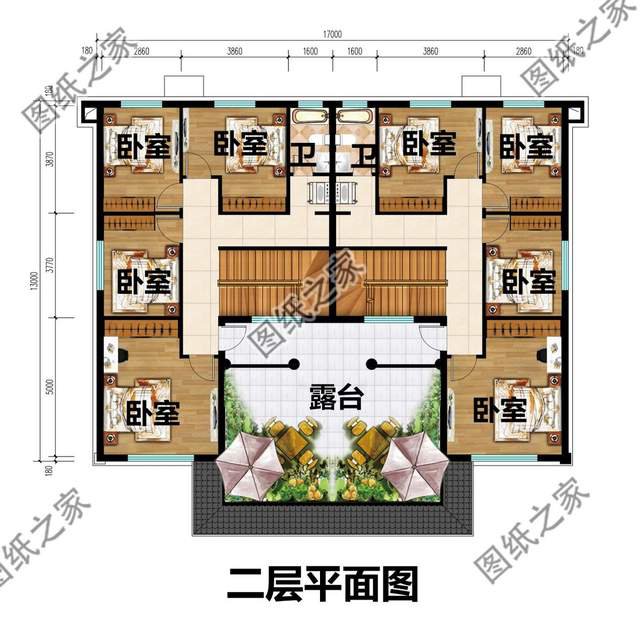 雙拼四合院別墅設(shè)計(jì)圖，外觀造型古典大氣，內(nèi)部更顯格調(diào)檔次