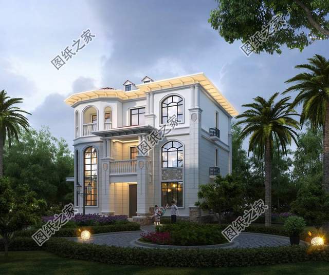 三層歐式住宅設(shè)計(jì)圖，高層設(shè)計(jì)凸顯歐式氣勢(shì)，浪漫氣質(zhì)飆升