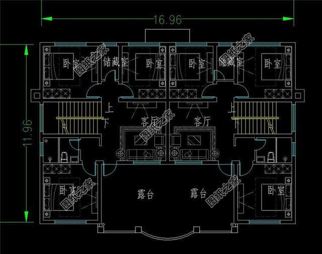 兄弟雙拼二層別墅設(shè)計(jì)，采光標(biāo)準(zhǔn)出色，擁有了非常寬闊的室外空間